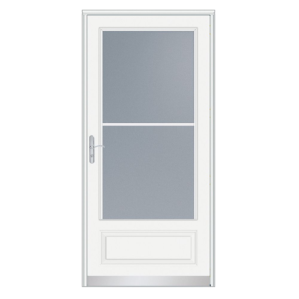 EMCO 34-inch W 400 Series Venting White Screen Door with Nickel ...