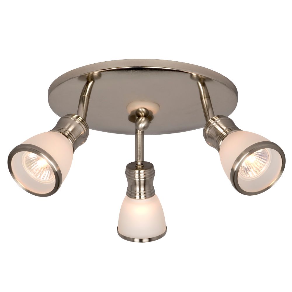 Hampton Bay 3 Light Flushmount Ceiling Track Light In Brushed Nickel   P 1000484595 