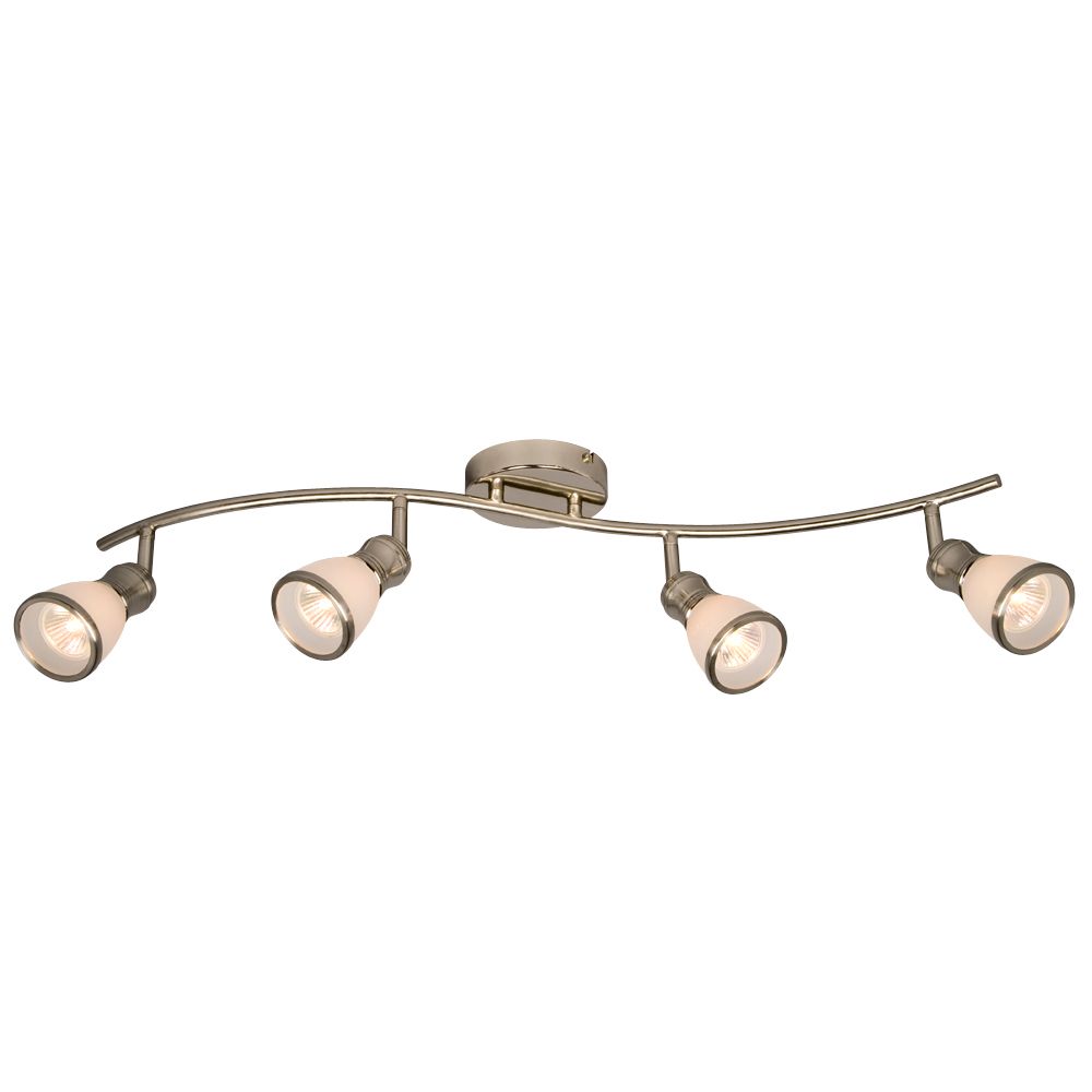 Hampton Bay 4Light Flushmount Ceiling Light Fixture in Brushed Nickel