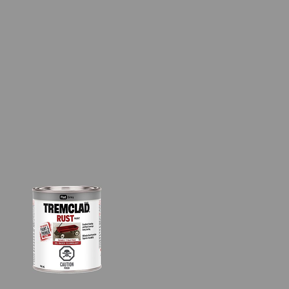 TREMCLAD OilBased Rust Paint In Flat Grey, 946 mL The Home Depot Canada