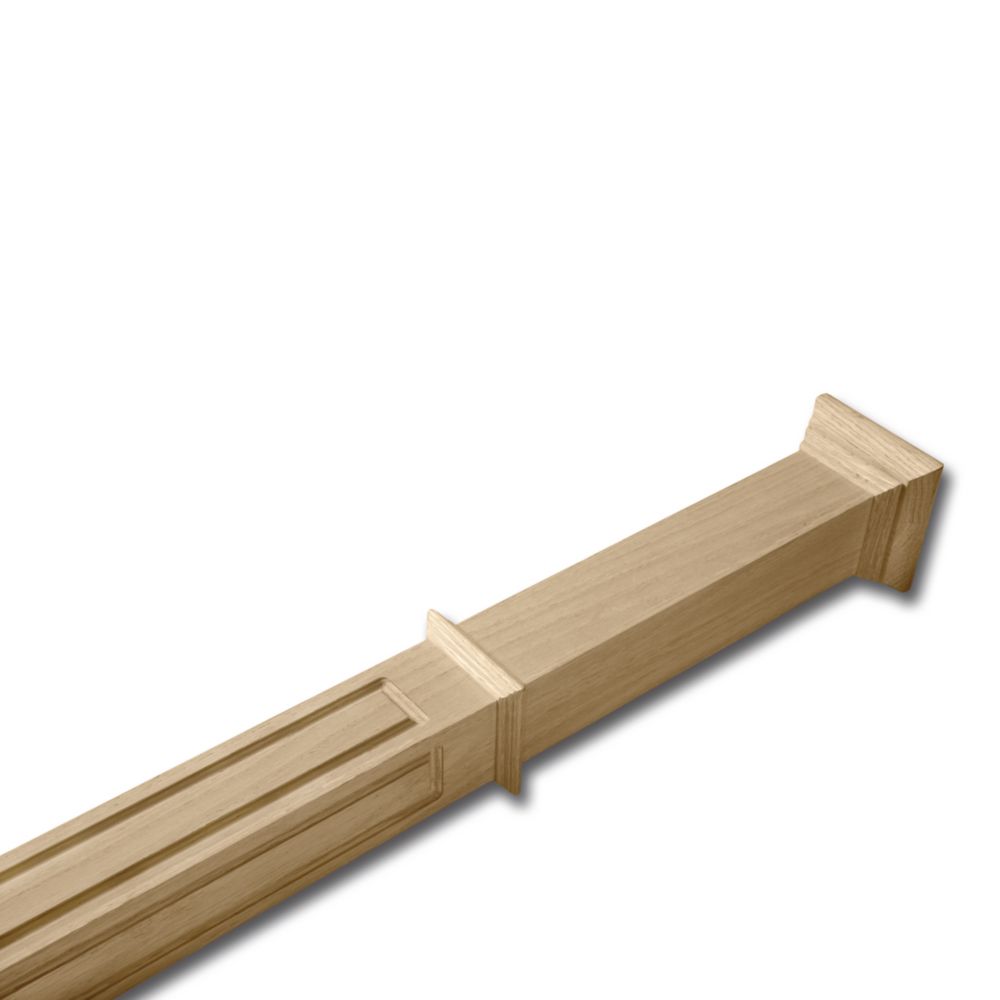 Alexandria Moulding Oak Newel Post Victorian 21/2 In. x 21/2 In. x 49