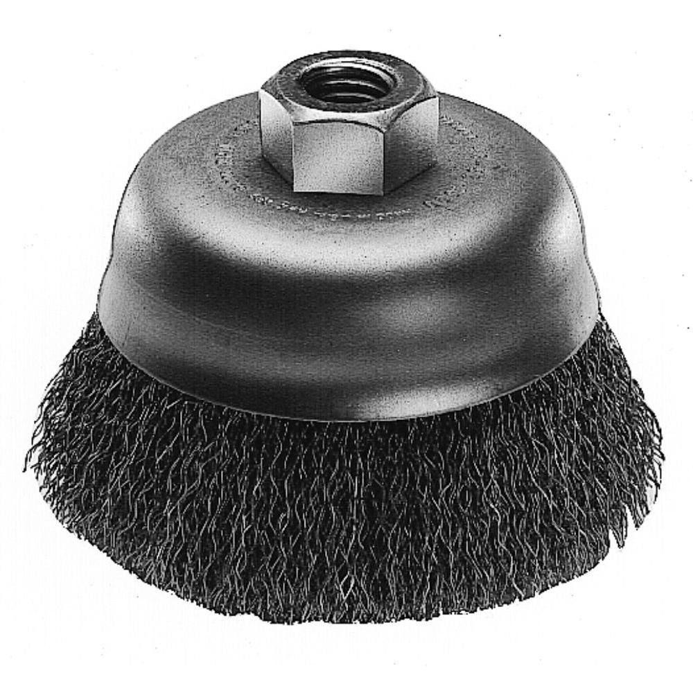 Milwaukee Tool 3inch Hyperwire Crimped Wire Cup Brush in Carbon Steel