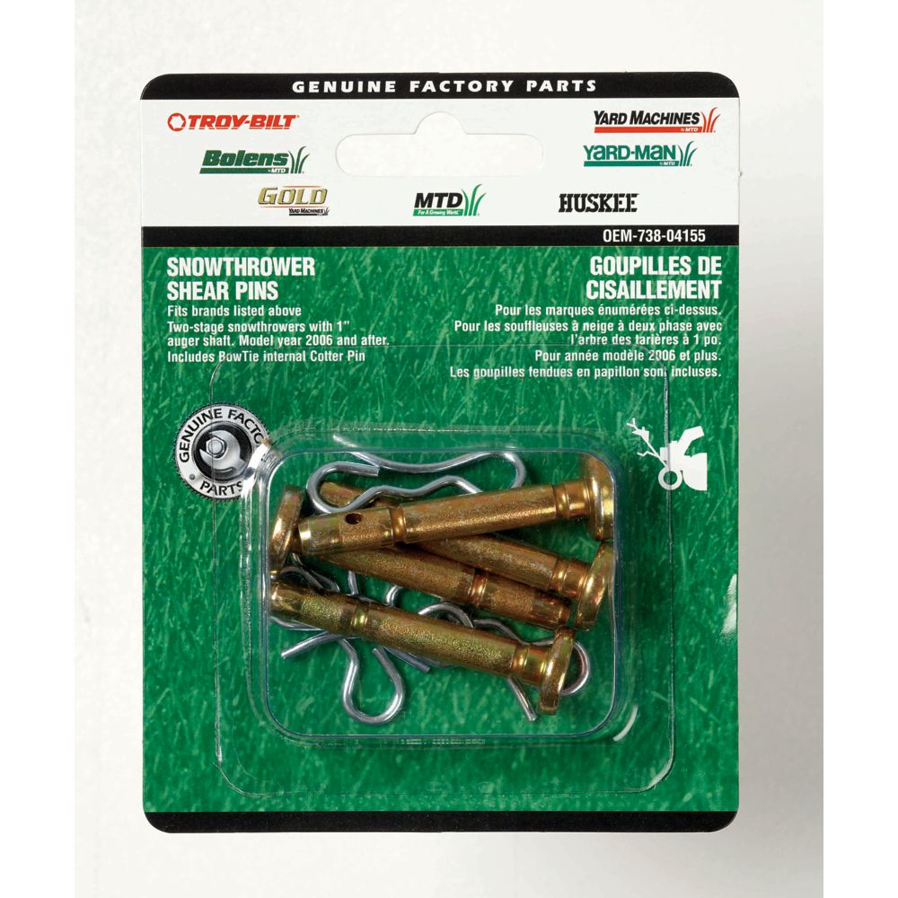MTD Snowthrower Shear Pins for 800/900 Series The Home Depot Canada