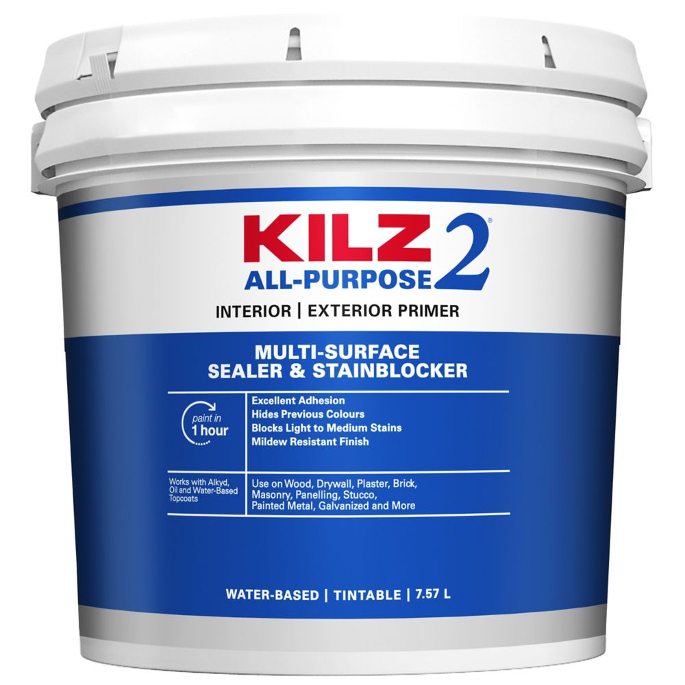 KILZ Latex Interior/Exterior Primer, Sealer, Stain Blocker 7.57L