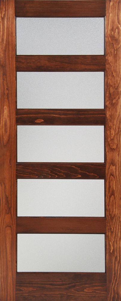 Milette 30-inch x 80-inch Clear Pine 5-Lite Zen Style ...