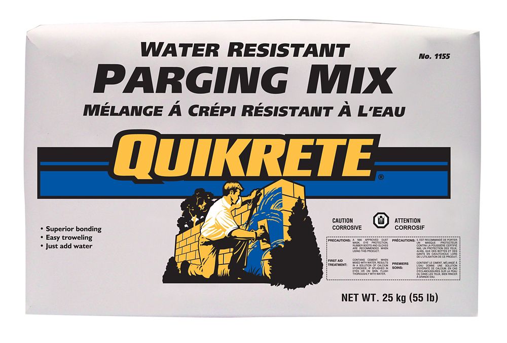 Quikrete Water Resistant Parging Mix 25kg The Home Depot Canada