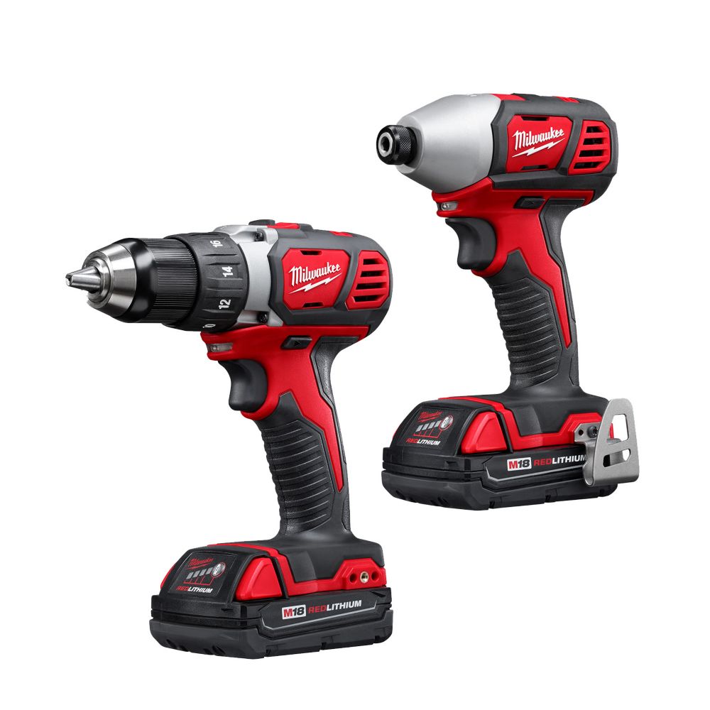 Milwaukee Tool M18 18V Lithium-Ion Cordless Drill Driver/Impact Driver ...