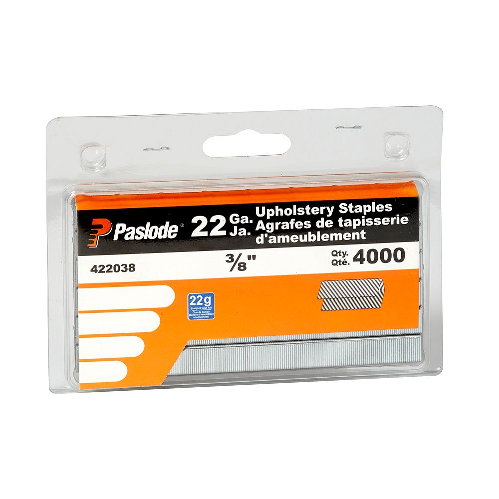 Paslode 22 Gauge 3/8 Inch Upholstery Staples, (4000Pack) The Home