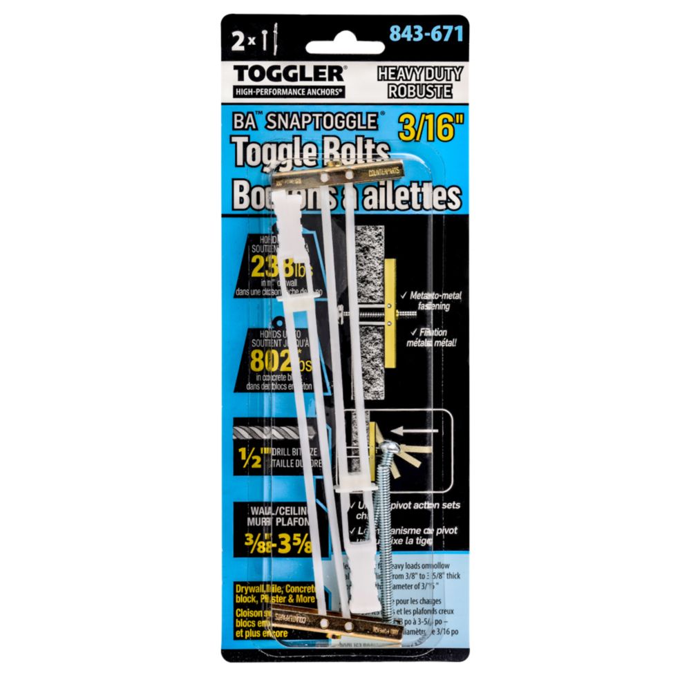 Paulin 3/16 Toggler Snap Toggle with Screws The Home Depot Canada