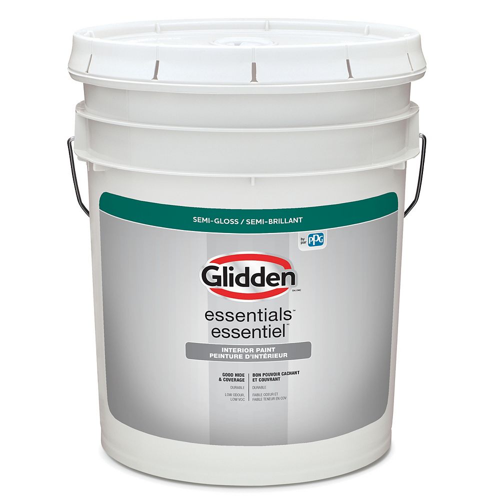 Glidden Essentials Interior Semi-Gloss - White 18.5 L ...