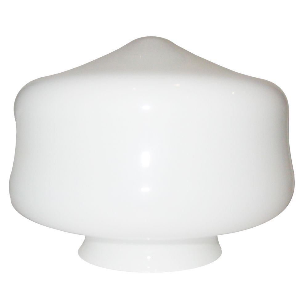 Shawson Lighting 14,61cm verre forme d'école, fini blanc Shawson Lighting 14,61cm verre forme d'école, fini blanc