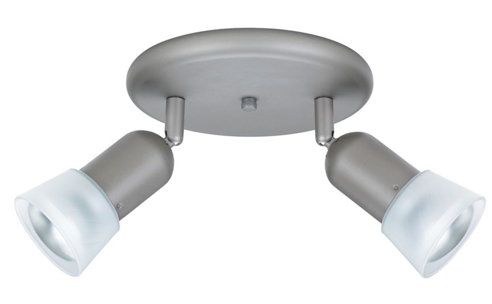 Hampton Bay Lampe au sol ronde R/PAR20, nickel brossé Hampton Bay Lampe au sol ronde R/PAR20, nickel brossé