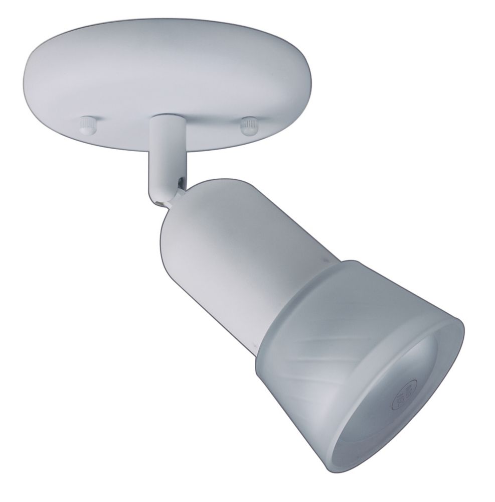 Hampton Bay Projecteur cylindrique trous d'épingle pour rail droit 120 V blanc Hampton Bay Projecteur cylindrique trous d'épingle pour rail droit 120 V blanc