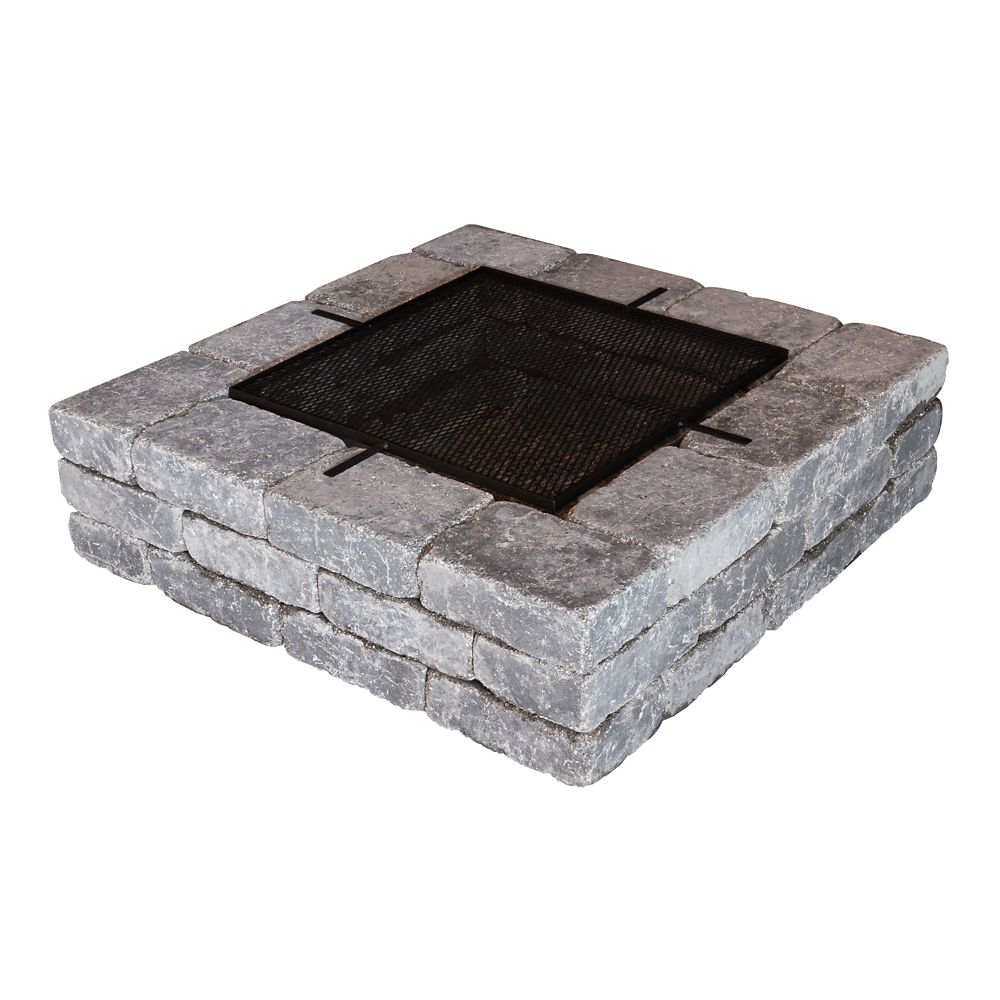 Barkman Oasis Square Fire Pit in Charcoal The Home Depot Canada
