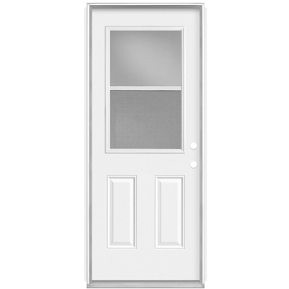 Masonite 30 Inch X 7 1 4 Inch Vented 1 2 Lite Low E Right Hand