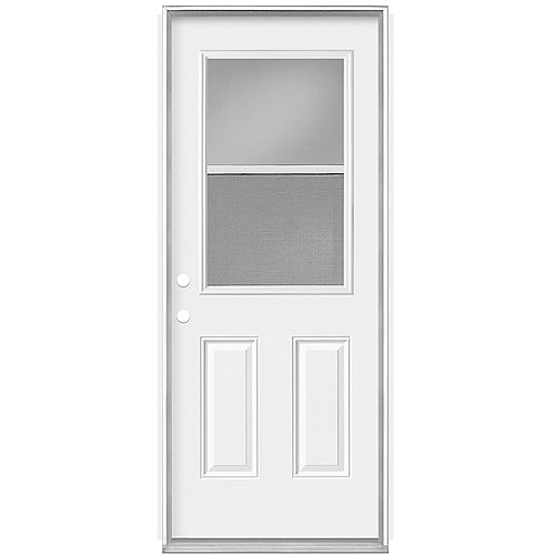 Masonite 29 13/16-inch x 79 1/8-inch x 1 3/4-inch Primed Left Hand ...