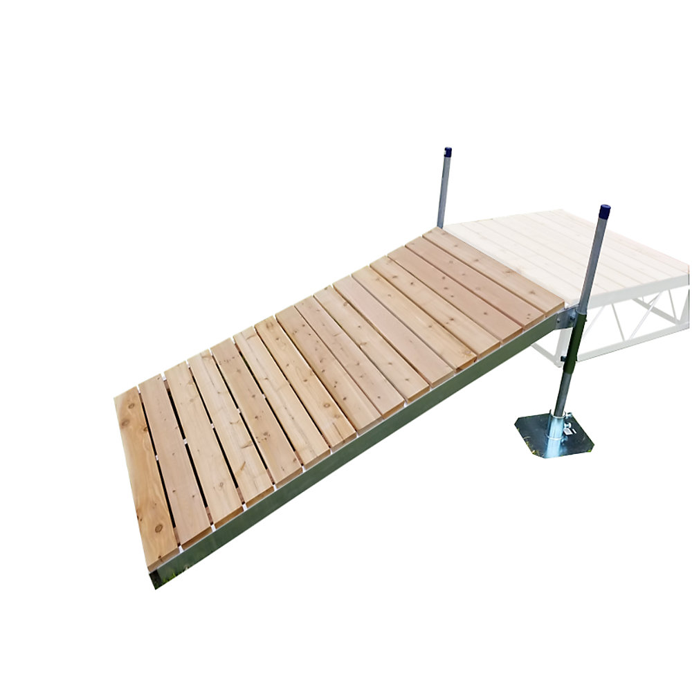 Patriot Docks 4 ft. x 8 ft. Shore Ramp Kit with Cedar Decking | The ...