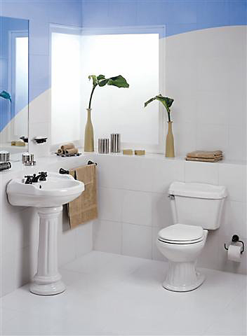 Novara 6 0 Lpf Single Flush Elongated Bowl Toilet With Matching Pedestal Sink