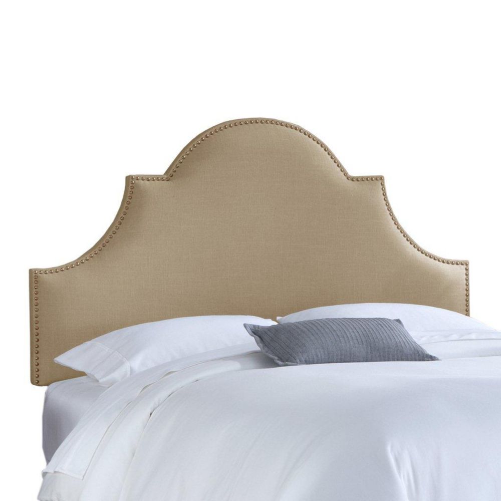 Skyline Furniture Upholstered Twin Headboard in Velvet White | The Home ...