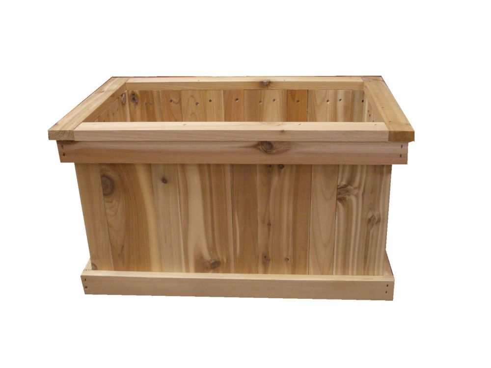 Orosz Outdoors 16 In. x 24 In. Rectangular Cedar Planter Box | The Home