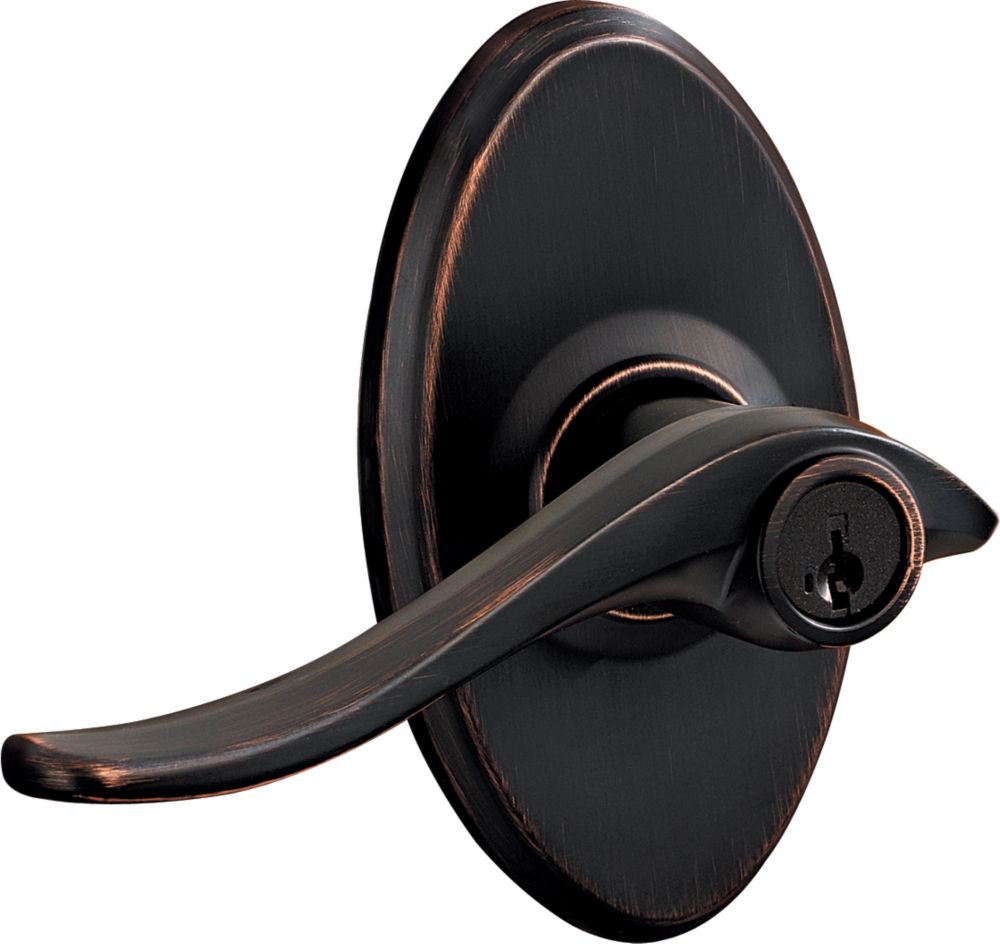 Weiser Avalon Keyed Entry Lever Bronze Finish The Home