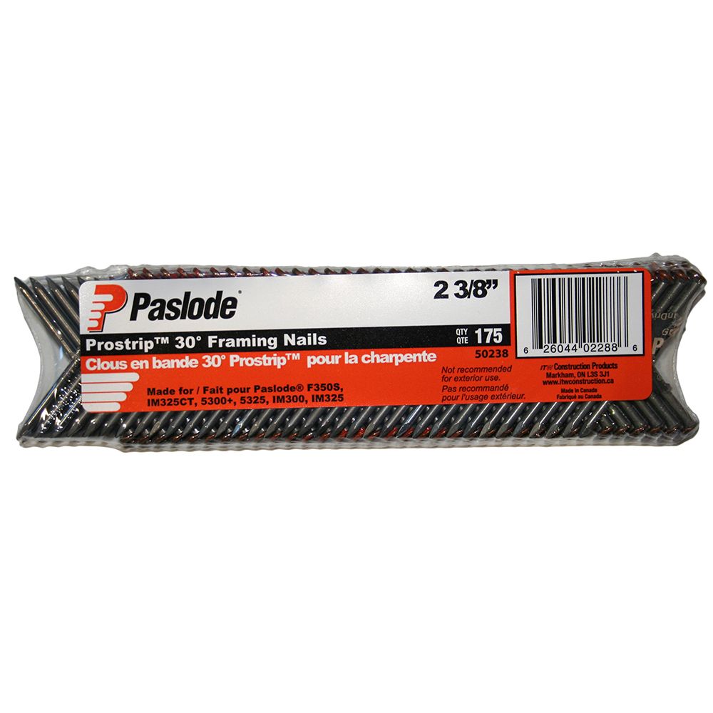 Paslode .113 X23/8 Inch Strip Nail Smooth Shank 5 Strip Pack The