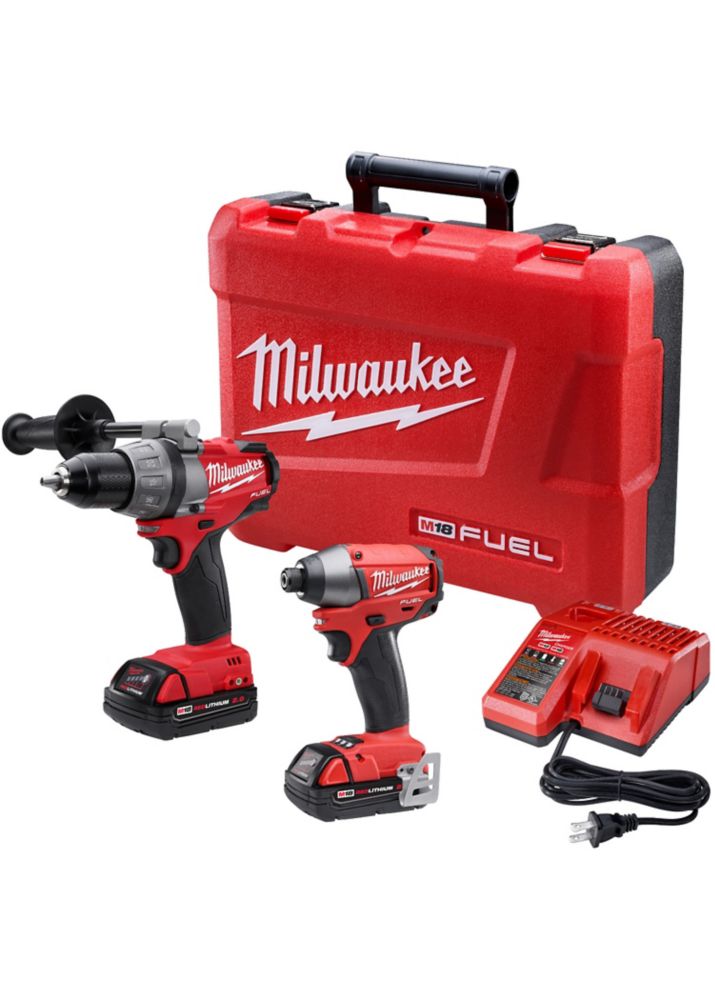 Milwaukee M18 FUEL Drill/Driver and Impact Driver Combo Kit The Home Depot Canada