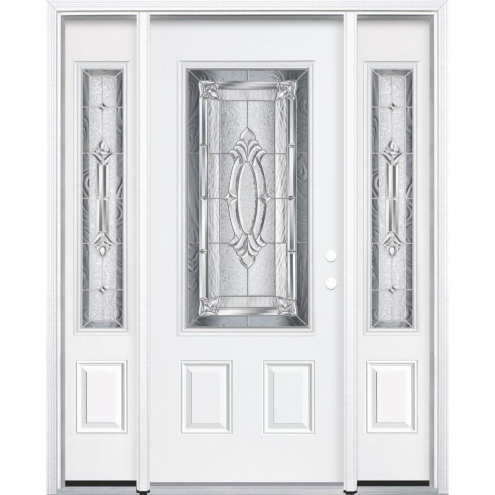 Masonite 65 Inch X 80 Inch X 6 9 16 Inch Nickel 3 4 Lite Left Hand