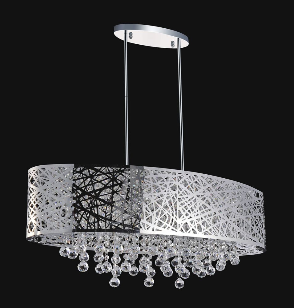 CWI Lighting Suspension ovale découpe laser, 22 po CWI Lighting Suspension ovale découpe laser, 22 po