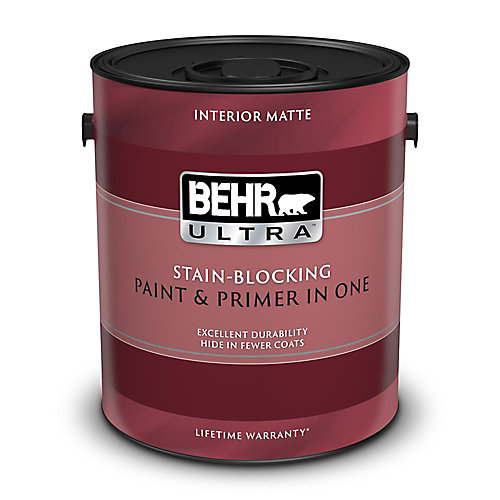 BEHR Premium Plus Ultra 1 gal. Ultra Pure White Ceiling Interior ...