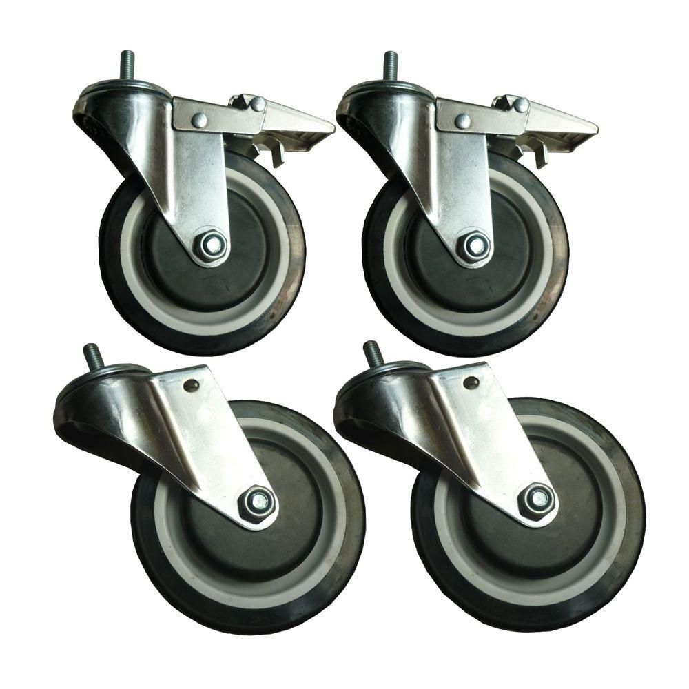 Sandusky 5-inch Heavy Duty Casters For Wire Shelving | The Home Depot ...