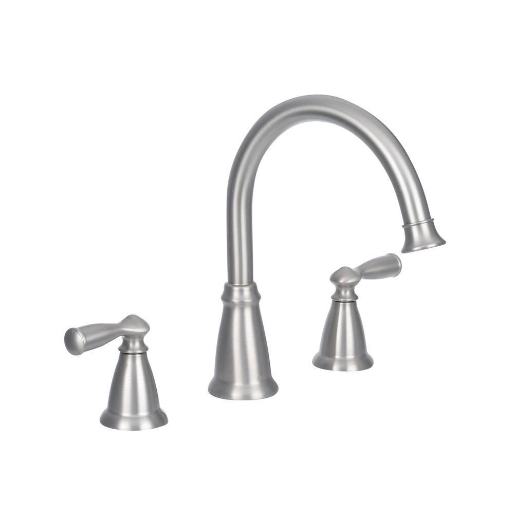 Moen 86924SRN Deck Mounted Roman Tub Faucet Trim from the Banbury Collection, Spot Resist Brushed Nickel