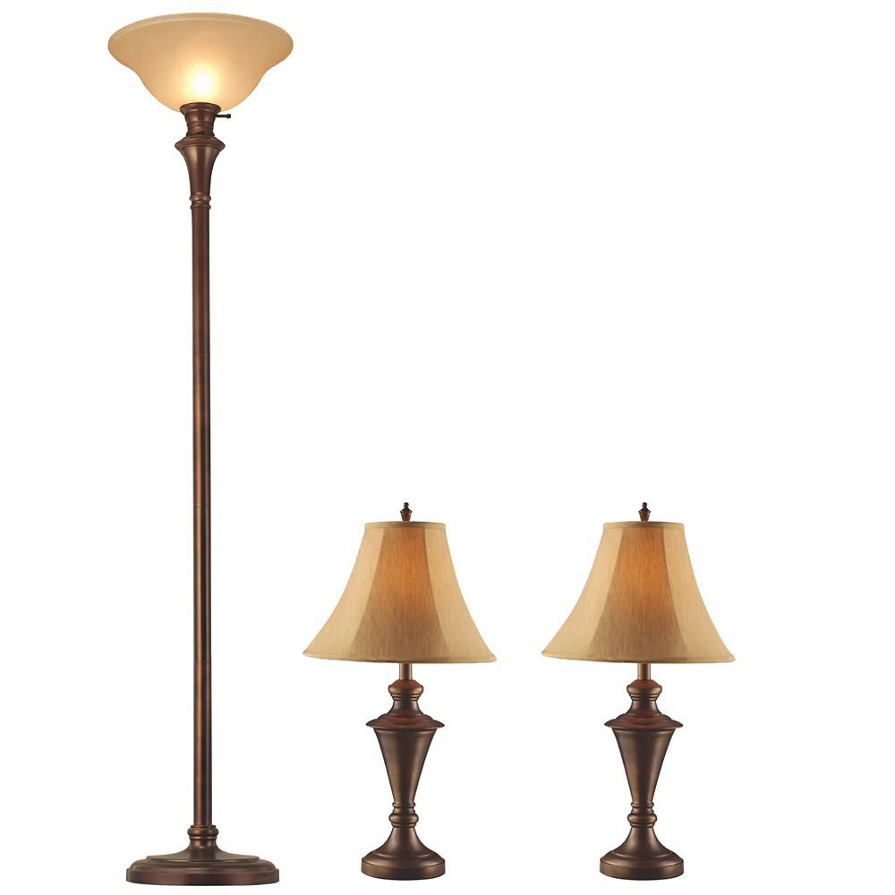 Hampton Bay Floor And Table Lamps Set | The Home Depot Canada