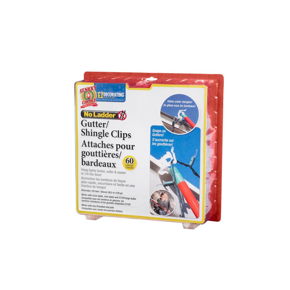 St. Nick's Choice No Ladder Gutter Shingle Clips (60Pack) The Home