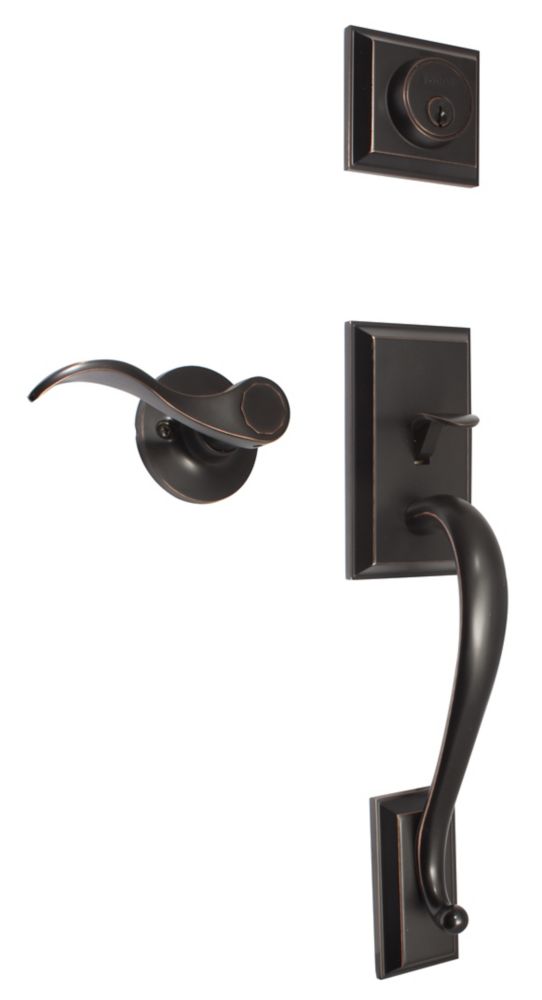 Forge Melia Oil Rubbed Bronze Entrance Grip Set with Megan Lever | The ...