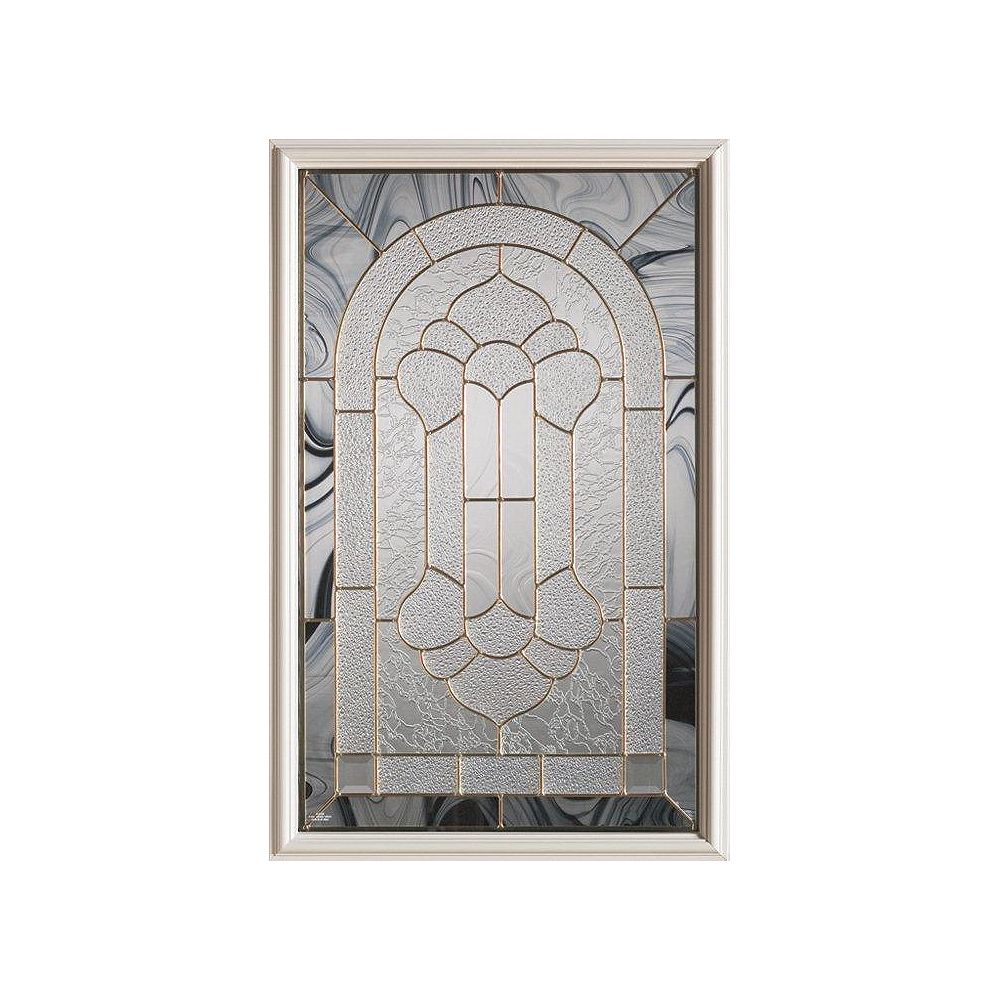 STANLEY Doors 23 inch x 37 inch Radiance Brass Caming 1/2 Lite