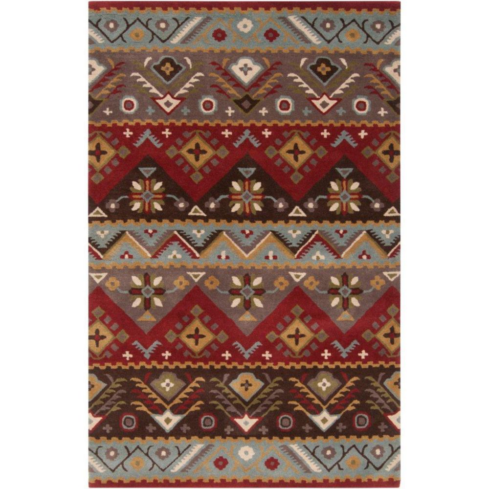 847Dillon Red 9 ft. x 12 ft. Indoor Contemporary Rectangular Area Rug