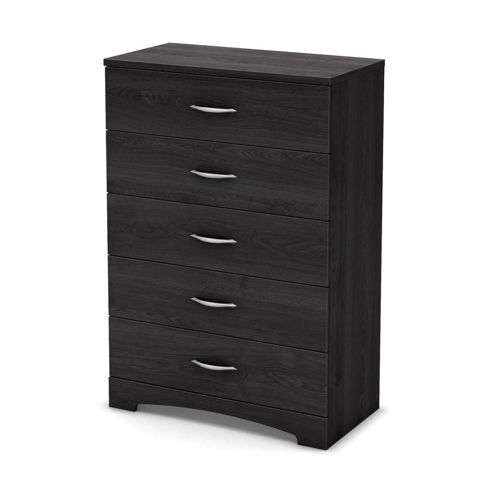 South Shore Step One 5 Drawer Chest Gray Oak