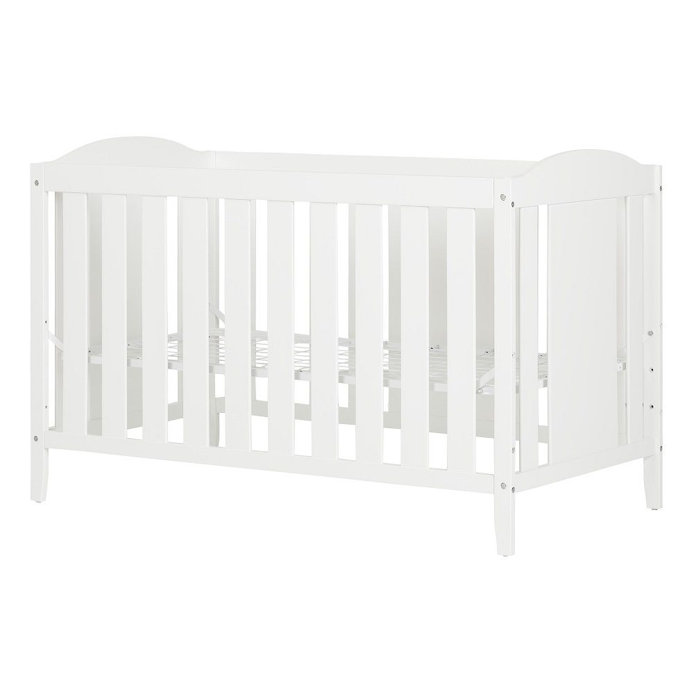 Angel Crib With Toddler Rail Pure White