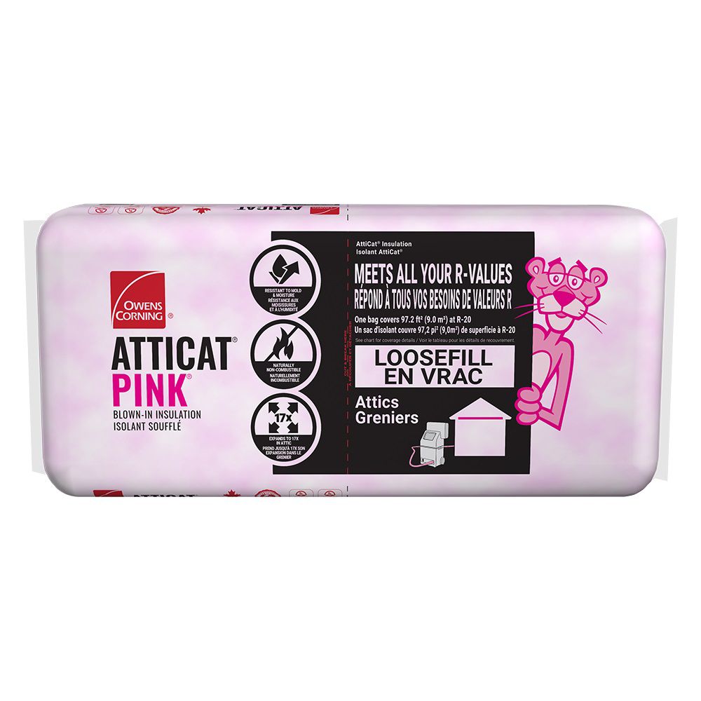 Owens Corning AttiCat Expanding Pink Fiberglas BlownIn Insulation
