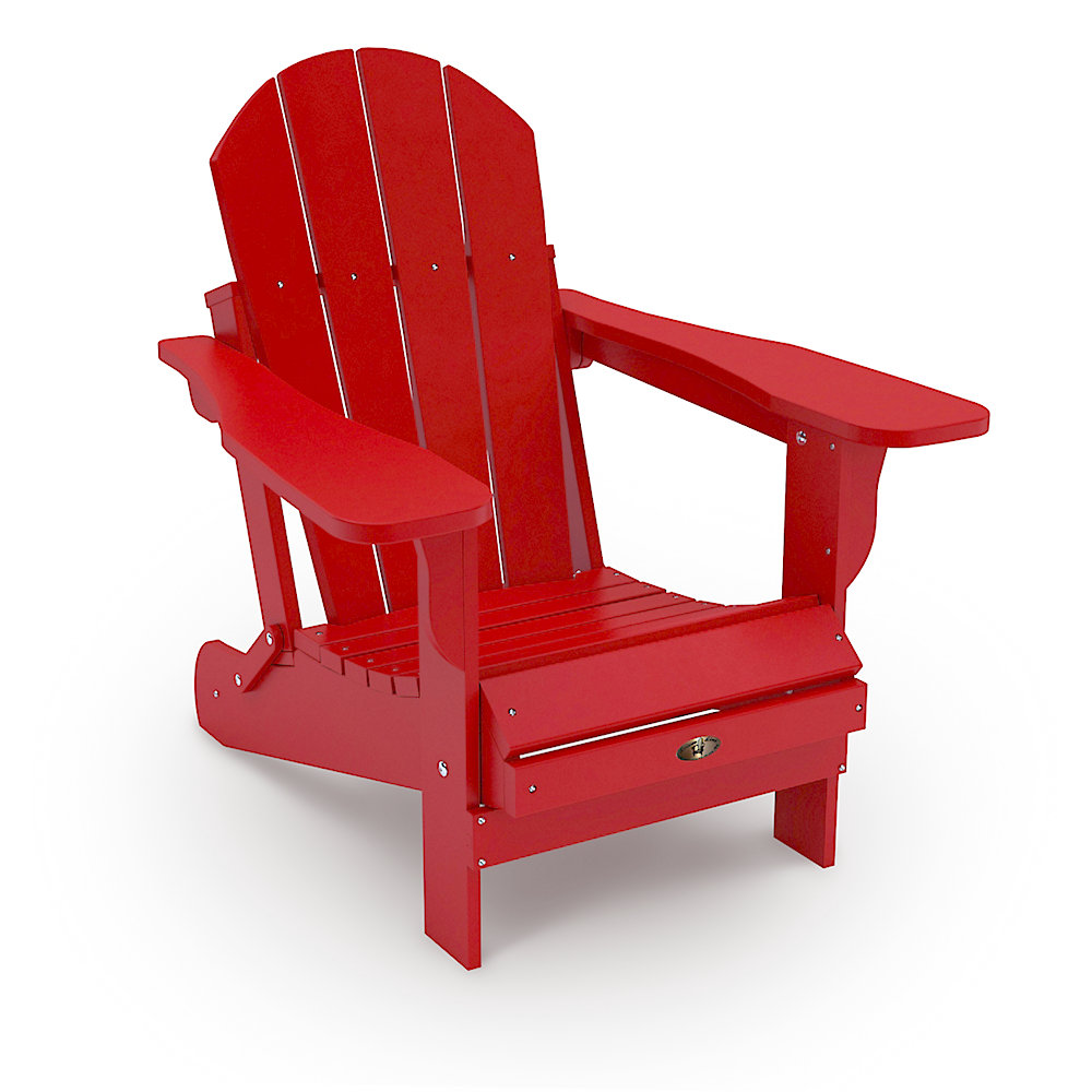 Home & Leisure Leisure Line Red Patio Adirondack Chair