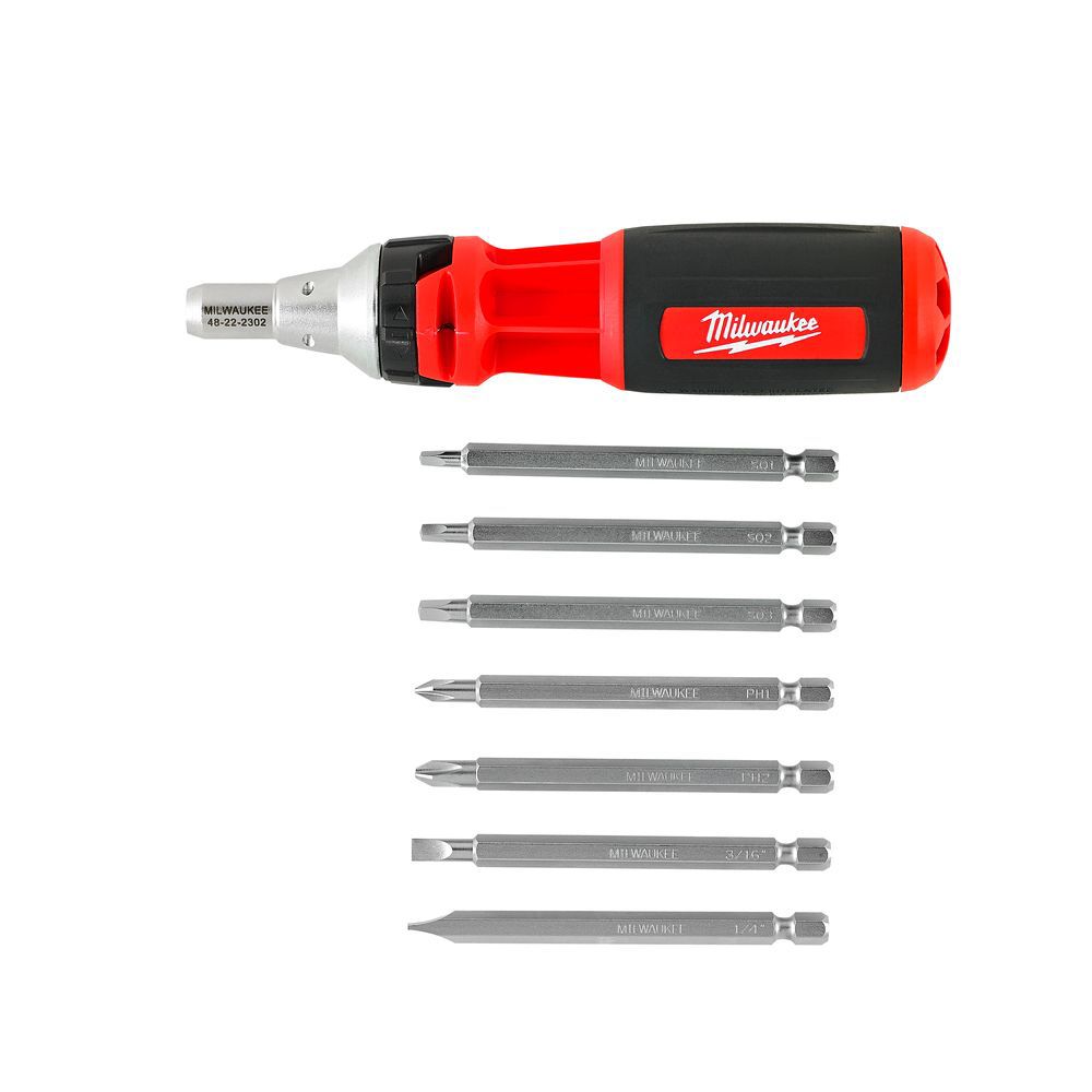 9in1 Square Drive Ratcheting MultiBit Screwdriver