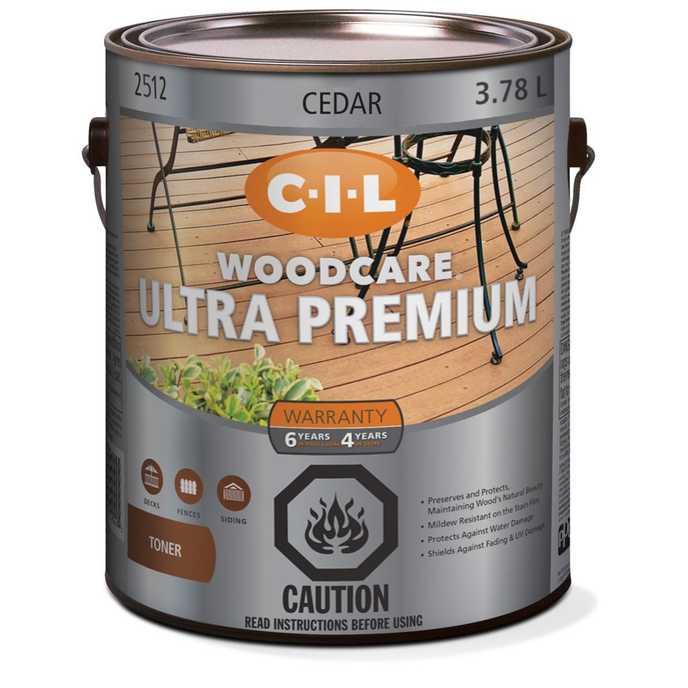 CIL Woodcare Ultra Premium Toner Cedar, 3.78 L The