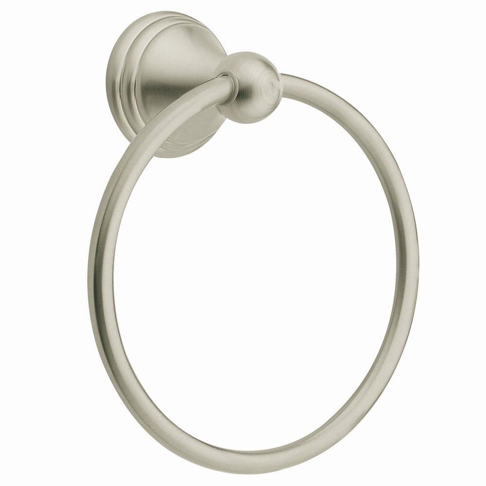 Moen Preston Towel Ring Brushed Nickel The Home Depot Canada