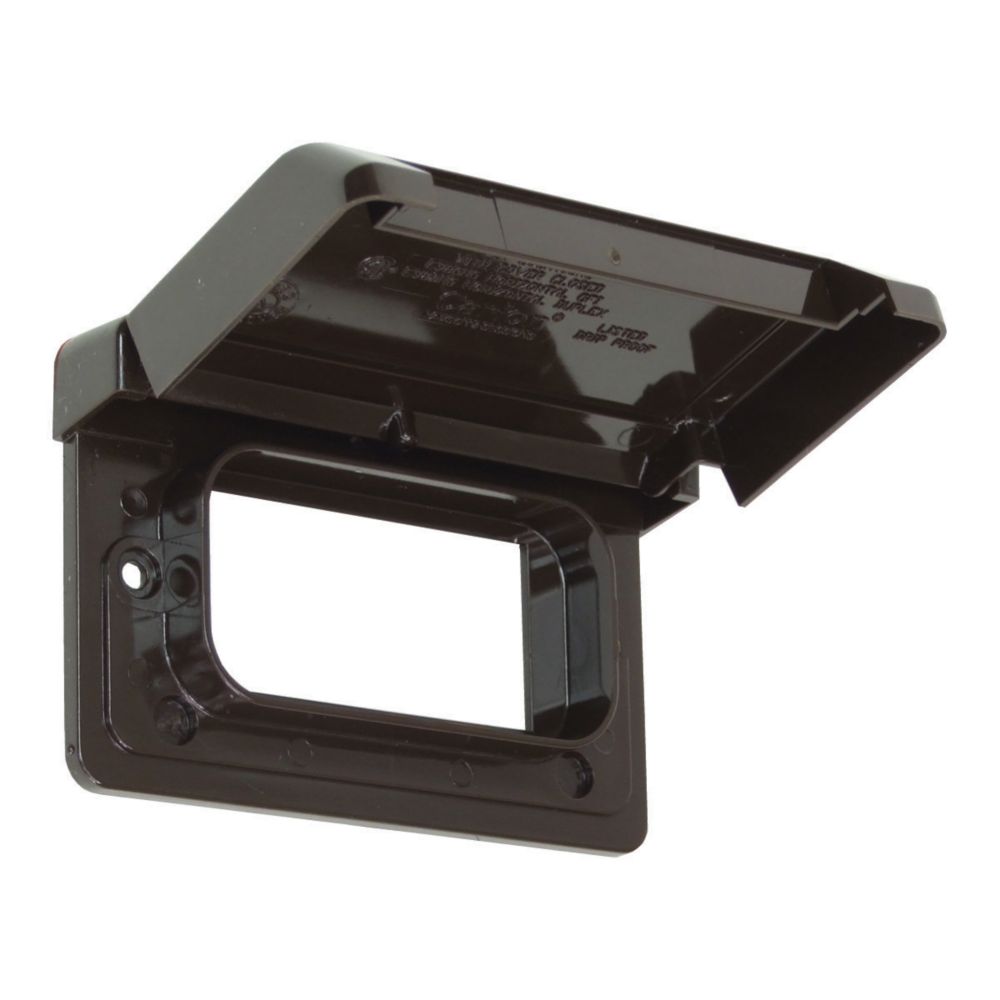 Thomas & Betts Weatherproof Single Gang GFI Horizontal PVC Cover Bronze