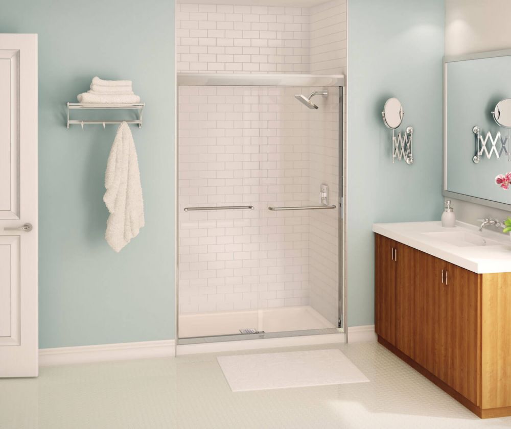 MAAX Tonik 2-Panel Frameless Shower Door 47 1/2 Inches | The Home Depot Canada