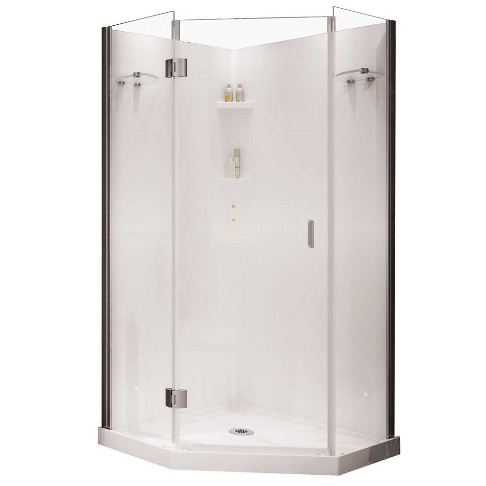 MAAX Yarrow Neo-Angle Polystyrene Frameless Shower Kit 