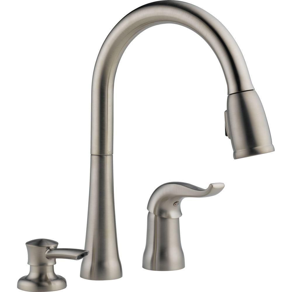 Delta Kate Single Handle Pull-Down Kitchen Faucet with ...