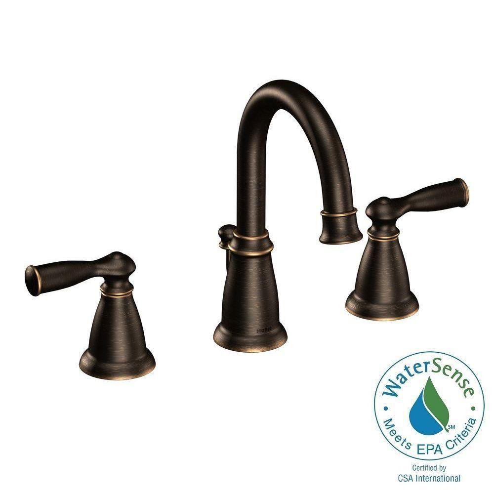 Moen Banbury 2 Handle Widespread Bathroom Faucet In Mediterranean