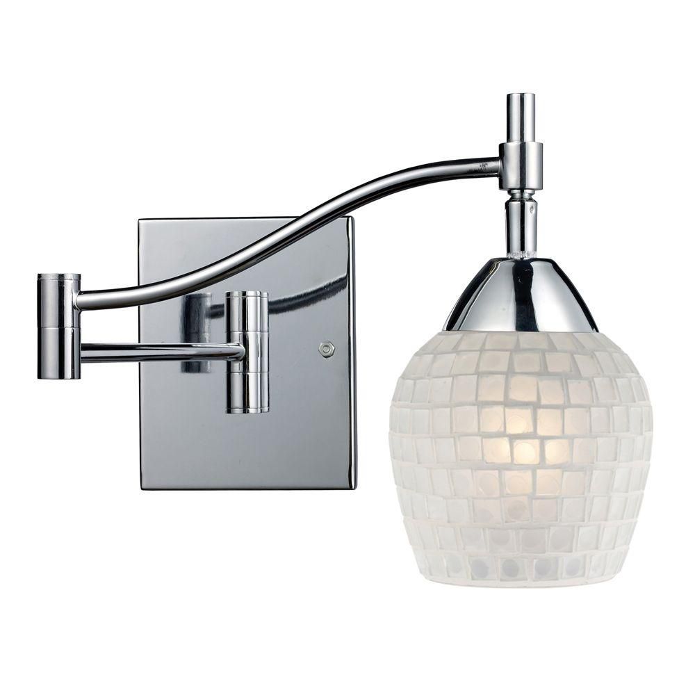 Titan Lighting Applique murale à 1 ampoule au fini chrome poli Swingarm Titan Lighting Applique murale à 1 ampoule au fini chrome poli Swingarm